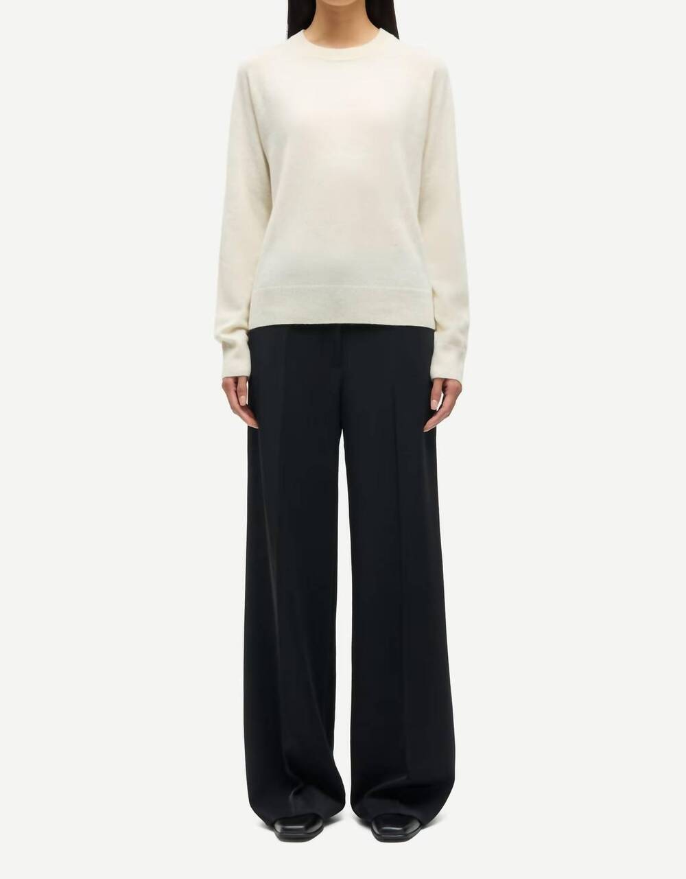 NEW SAMSOE collot wide leg trousers in black